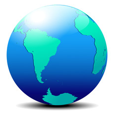 South America and Africa Global World