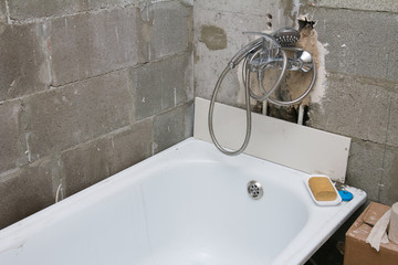 bathroom under construction