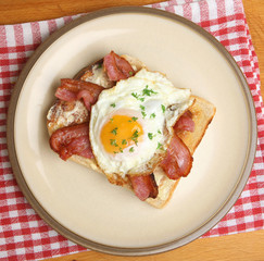 Bacon and Fried Egg on Toast