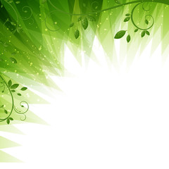 Vector Illustration of an Abstract Green Nature Background