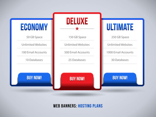 Web Banners Boxes Hosting Features