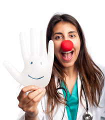 clown doctor having fun