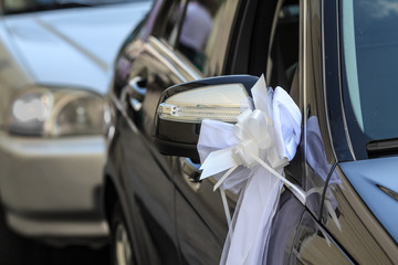 Car decoration for a wedding