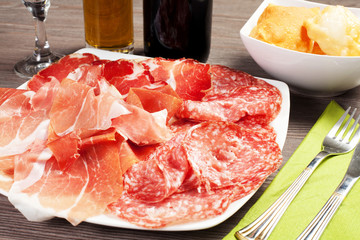 Salumi con gnocco fritto