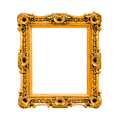Cadre baroque rectangulaire orange