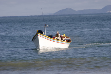 Naklejka na ściany i meble Fishing boat