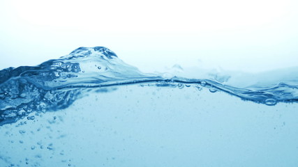 water splash with bubbles of air in motion - Powered by Adobe