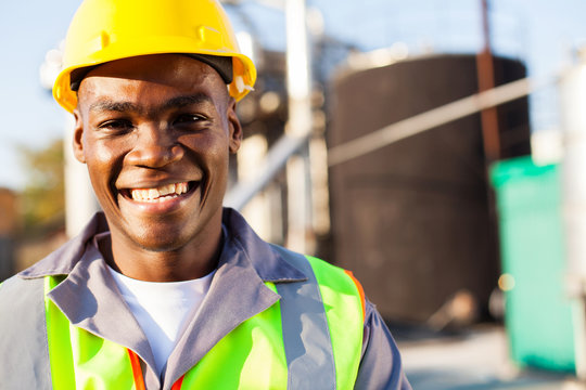 African American Petrochemical Worker Portrait