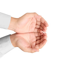 Open palm a hand gesture