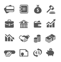 Financial icons set.