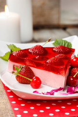 Piece of strawberry cake