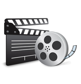 Film Slate with Movie Film