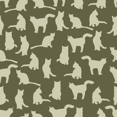 seamless pattern with cats