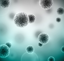 Background with bacteria - 53786263