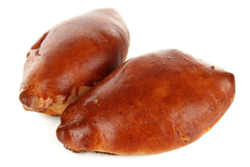 Tasty buns isolated on white