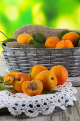 Apricots in basket