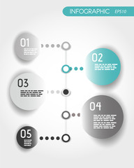 turquoise dotted timeline with rings