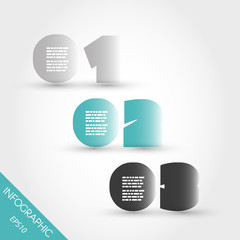 turquoise infographic three bold numbers