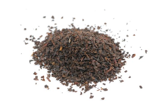 Pile of Black Tea Isolated on White Background