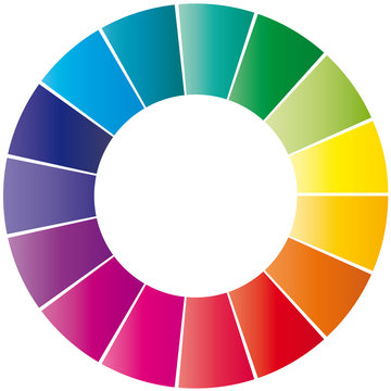 Farbkreis - Logo, Farbschema, Schema und Segmente, Mischung, Inklusion, Integration, Gemeinschaft, Solidarität, Gemeinwohl, zusammenhalten und gemeinsam Ziele verwirklichen