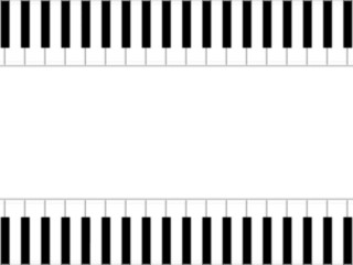 Moldura musical - teclado de piano