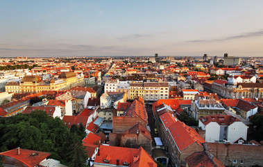 Naklejka premium Zagreb cityspace