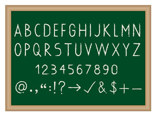 Obraz premium Chalk alphabet