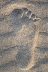 Impronta sulla sabbia