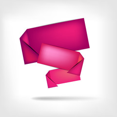 Paper origami speech bubble