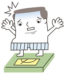 体重が増えたビジネスマン