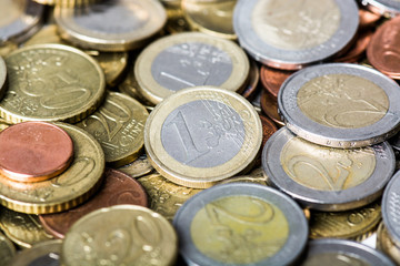 Money: Several Euro Coins