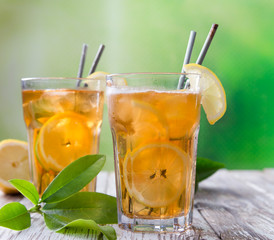 Glass of ice tea