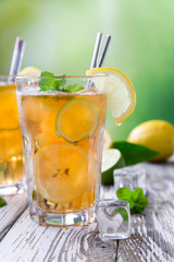 Glass of ice tea