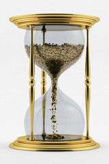 time is money.symbol of the transience of time.hourglass