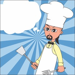 chef comic beard