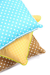 Three pillows isolated on white