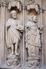 Basreliefs in Palma de Mallorca cathedral, Spain