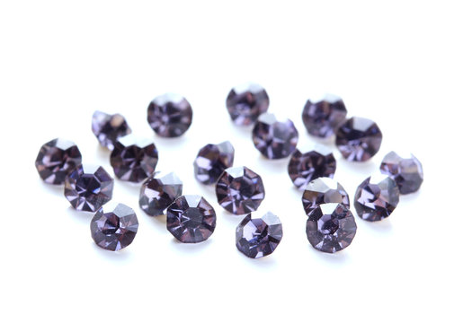 Beautiful gem stones, isolated on white