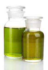 Medicine bottles isolated on white