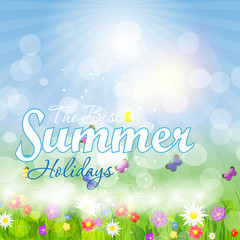 Summer holidays vector background.