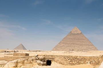 Pyramid of Khafre in Great pyramids omplex in Giza