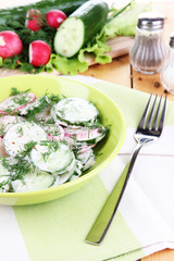 Vitamin vegetable salad in bowl