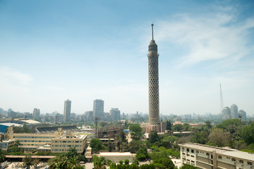 City view of Cairo tower, Egypt.