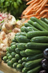 Etale de courgettes