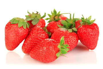 Fresh strawberry isolated on white