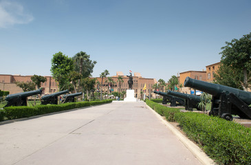 The alley with cannon in Citadel. Cairo