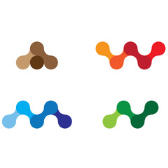 A M N W Harf Logo Çalışması