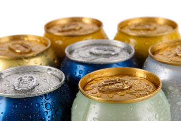 Metal tin isolated on white