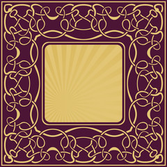 gold frame with floral ornamental