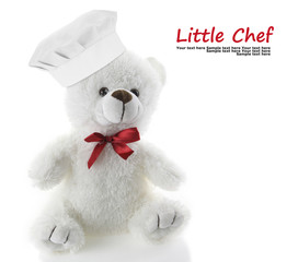 Classic teddy bear with chef hat